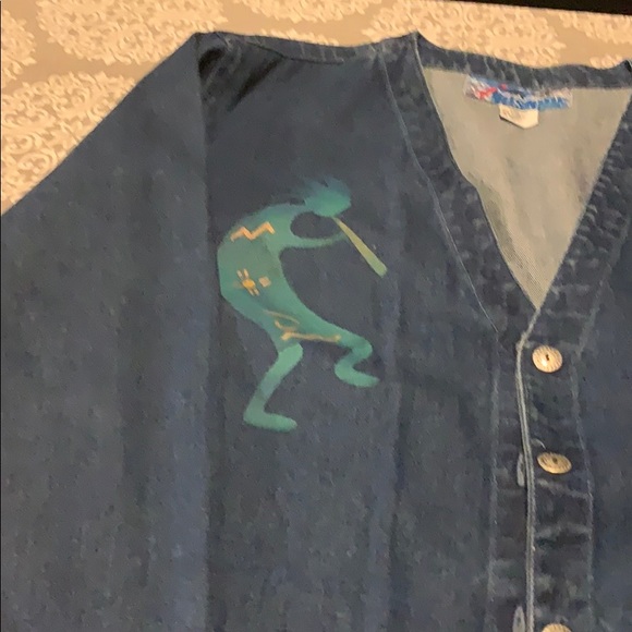 NW blazer style jean jacket native designs - Picture 2 of 8